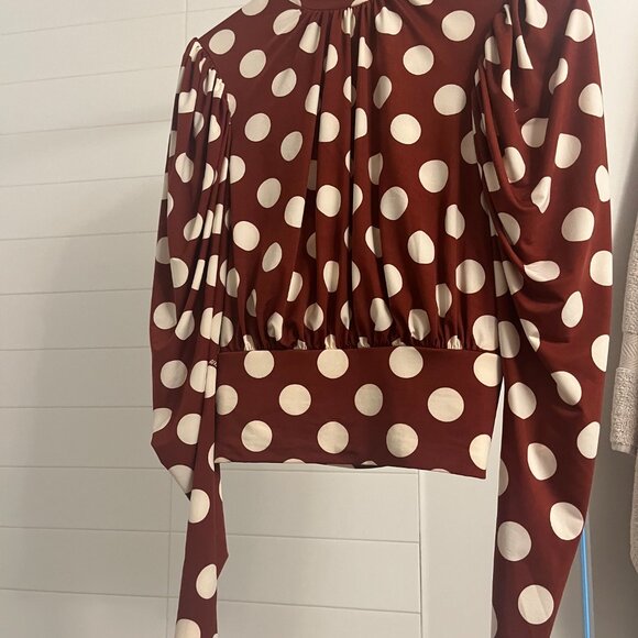 Polka Dot Backless Top - Picture 7 of 8